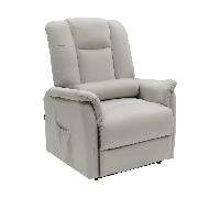 Fauteuil Releveur Le Réconfort Cuir gris par Jeanne et Jean Velours Gris Clair Elu Produit de l'Année 2023