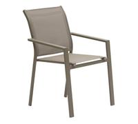 Fauteuil de jardin empilable ESSENTIA Noisette / Café Aluminium traité époxy, Texaline Hespéride