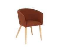 Fauteuil repas tissu ambre Marlo
