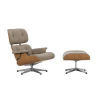 Fauteuil & repose pied Eames Lounge Chair cuir shell cherry natural