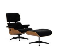 Fauteuil & repose pied Eames Lounge Chair cuir shell cherry natural