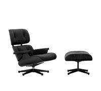 Fauteuil & repose pied Eames Lounge Chair cuir shell chestnut black