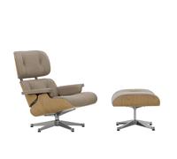 Fauteuil & repose pied Eames Lounge Chair cuir shell chestnut natural
