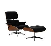 Fauteuil & repose pied Eames Lounge Chair cuir shell natural walnut