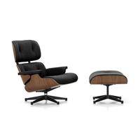Fauteuil & repose pied Eames Lounge Chair cuir shell natural walnut