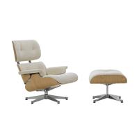 Fauteuil & repose pied Eames Lounge Chair étoffe shell chestnut natural