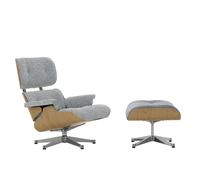 Fauteuil & repose pied Eames Lounge Chair étoffe shell chestnut natural