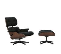 Fauteuil & repose pied Eames Lounge Chair étoffe shell dark walnut