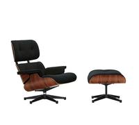 Fauteuil & repose pied Eames Lounge Chair étoffe shell Santos rosewood