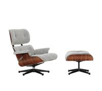 Fauteuil & repose pied Eames Lounge Chair étoffe shell Santos rosewood