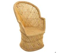 Fauteuil rond en bambou marron 69x50x109h