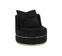 Mauro Ferretti - Fauteuil Paris Space - rond en tissu 84 x 72 cm - Noir/Or