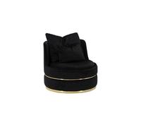 Mauro Ferretti - Fauteuil Paris Space - rond en tissu 84 x 72 cm - Noir/Or