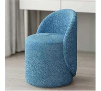 Fauteuil rond pivotant en velours imitation agneau pour dressing, chambre à coucher, entrée, fauteuil de maquillage rotatif à 360°