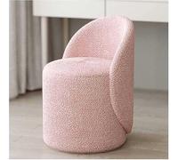 Fauteuil rond pivotant en velours imitation agneau pour dressing, chambre à coucher, entrée, fauteuil de maquillage rotatif à 360°