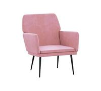 vidaXL Fauteuil Rose 62x79x79 cm Velours