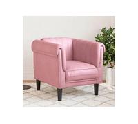 vidaXL Fauteuil, Chaise de Relaxation avec Accoudoirs et Dossier, Canapé de Salon Salle de Séjour Intérieur, Moderne, Rose 372568