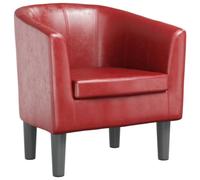 vidaXL Fauteuil rouge bordeaux similicuir
