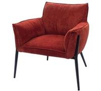 Fauteuil rouge Rosie - Amadeus - Rouge - Tissu Rouge G