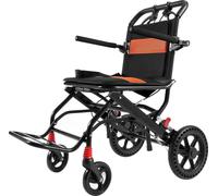 Fauteuil roulant en alliage d'aluminium, pliable, siège de 45 cm, 100 kg