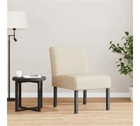 vidaXL Fauteuil sans accoudoirs Tissu crème – Meuble de salon