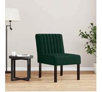 Fauteuil sans accoudoirs en velours - vidaXL - Vert foncé - 48x64x72 cm - Velours doux - Pieds en bois