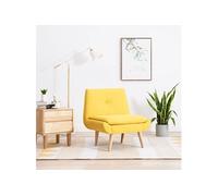 Fauteuil sans accoudoirs jaune tissu