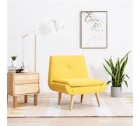 vidaXL Fauteuil sans accoudoirs Revêtement en tissu Jaune