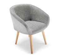 Fauteuil Scandinave en Tissu ""Thad"" 67cm Gris