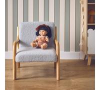 Fauteuil Scandinave Enfant Bois D'hévéa Et Bouclette Lorens Kids. Gris Souris TU
