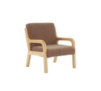 swe auteuil scandinave Enfant en Bois et Tissu Bouclette Marron