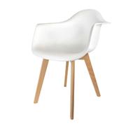 Fauteuil scandinave enfant - H. 54 cm - Blanc