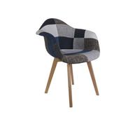 Lot de 2 Fauteuils - HOME DECO FACTORY - Patchwork - Confortables - Multicolore