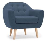 Fauteuil scandinave Savoy tissu Bleu