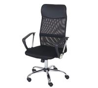 Fauteuil/siège de bureau Oslo, ergonomique, simili-cuir/filet, noir