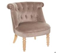 Atmosphera - Fauteuil Sixtine Taupe - Velours