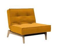 Fauteuil Splitback chêne frame black steel