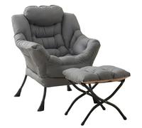 Fauteuil, style lounge, rembourrage confortable, gris foncé