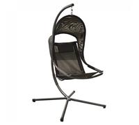 Fauteuil suspendu acier époxy et toile - Enya