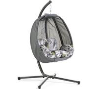 Fauteuil suspendu autoportant en textilène avec coussins décoratifs - design moderne, durable et confortable pour le jardin, la terrasse et l'intérieur - COSMO