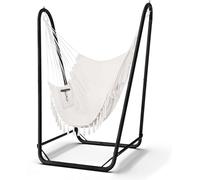 Fauteuil suspendu avec structure. Charge maximale : 160 kg. Balançoire robuste avec support, idéale pour l'intérieur et l'extérieur. Fauteuil suspendu d'extérieur avec structure