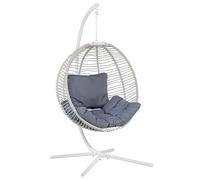 Fauteuil Suspendu avec Support Blanc Résistant aux UV pour Intérieur Extérieur Arco