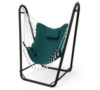 Fauteuil suspendu avec support, pour intérieur et extérieur, couleur verte, capacité de charge de 350 kg
