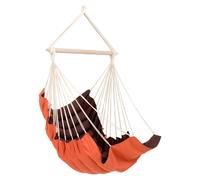 Fauteuil suspendu - Bicolore orange/marron - 170 x 70 cm - Charge max. 150 kg - Pour jardin et terrasse