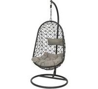 JardiDéco Fauteuil suspendu Bologna – Noir