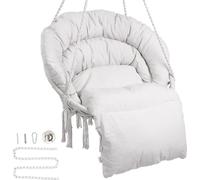 Fauteuil suspendu Chaise suspendue Balançoire suspendue - 800x625x1200mm - Capacité de charge 150kg - Beige - Siège confortable intérieur et extérieur