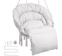 Fauteuil suspendu Chaise suspendue Balançoire suspendue Siège suspendu 800x625x1200mm 150kg Beige