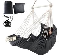 Fauteuil suspendu Cocoon avec 2 coussins - Tissu en coton à la texture durable - Fauteuil confortable pour les pieds et les jambes avec revêtement latéral Fauteuil suspendu Cocoon