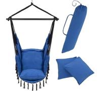 Fauteuil suspendu Cocoon pour l'extérieur et l'intérieur - banc d'angle robuste et sûr - fauteuil suspendu élégant et moderne - facile à monter et à installer - design confortable et bohème - capacité