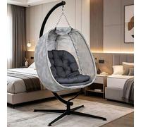 Fauteuil suspendu d'extérieur, idéal pour le jardin, la terrasse et le balcon. Fauteuil berçant confortable pour adultes et enfants